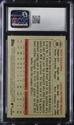 Graded Adley Rutschman baseball card from 2023 Topps Archives featuring CGC 9 grade