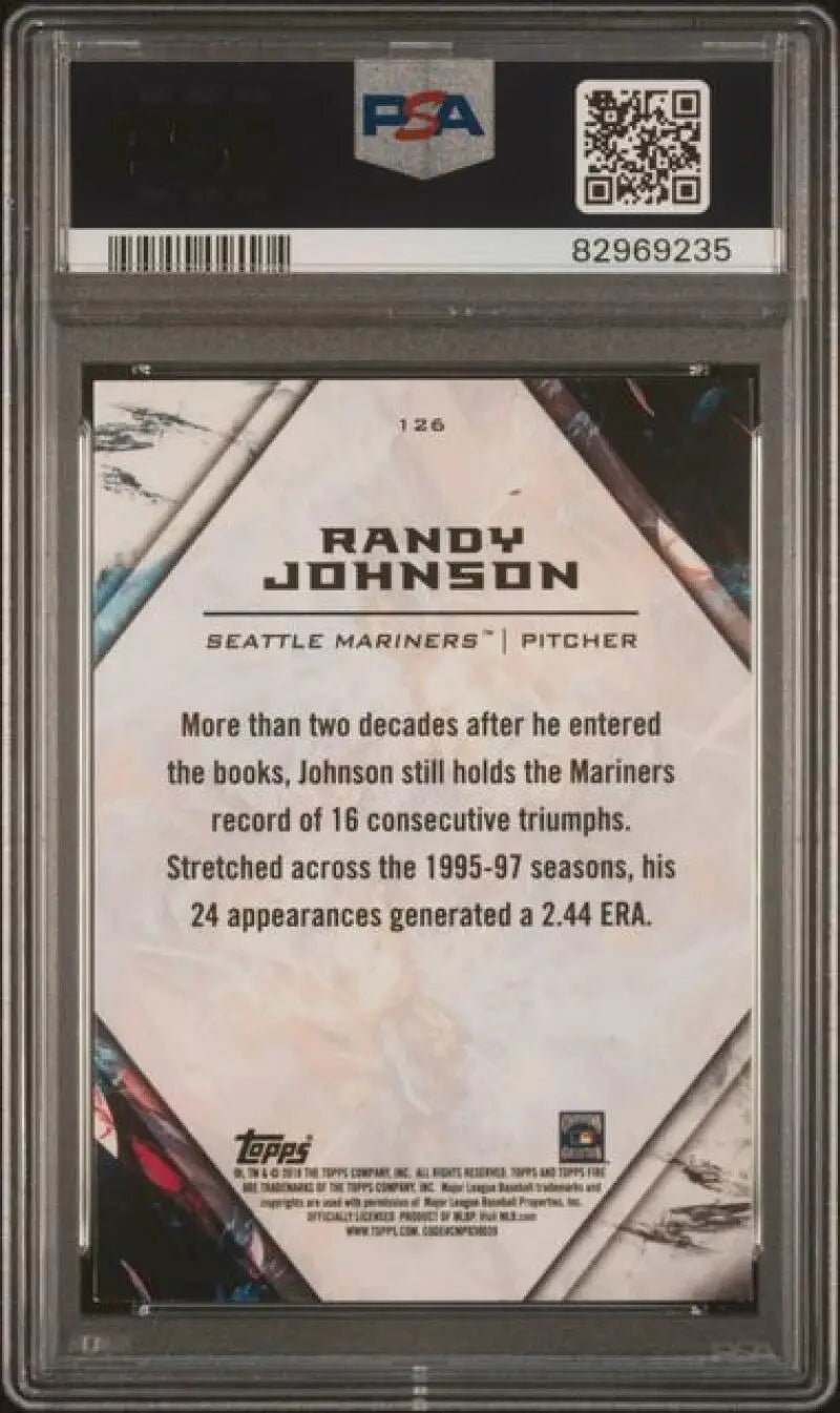 PSA-graded 2023 Topps Archives Randy Johnson baseball card from Seattle Mariners