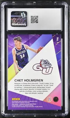 Graded Chet Holmgren basketball card from 2023 Topps Athletes Unlimited collection