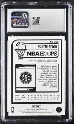 Graded Hunter Tyson basketball card from 2023 Topps Athletes Unlimited series