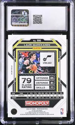 Graded Lauri Markkanen basketball card from 2023 Topps Athletes Unlimited Free Parking