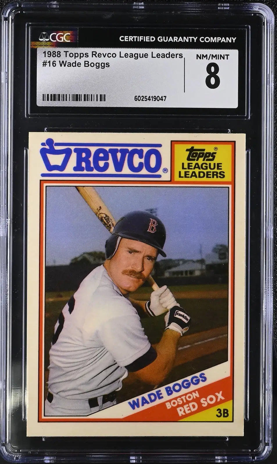 Graded Wade Boggs baseball card from 2023 Topps Athletes Unlimited series