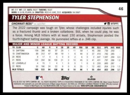 2023 Topps Big League Tyler Stephenson baseball card Reds NM-MT product image