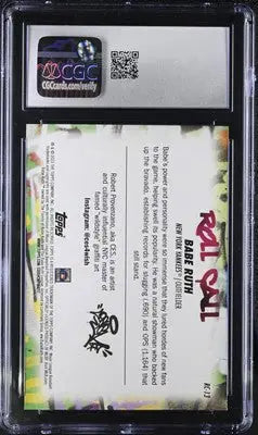 Graded Babe Ruth baseball card from 2023 Topps Big League collection, CGC 10