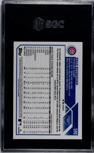 Graded 2023 Topps Brad Boxberger #590 Gold Baseball Card SGC 9.5 for collectors