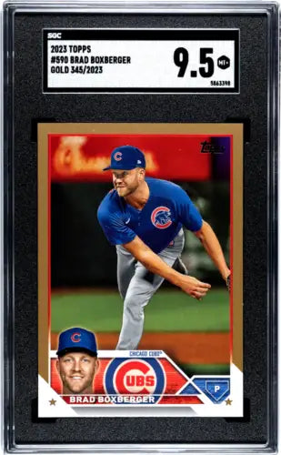 Graded Topps Brad Boxberger #590 Gold 345/2023 Baseball Card SGC 9.5
