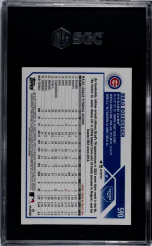 2023 Topps Brad Boxberger #590 Gold 384/2023 Baseball SGC 10 graded card image