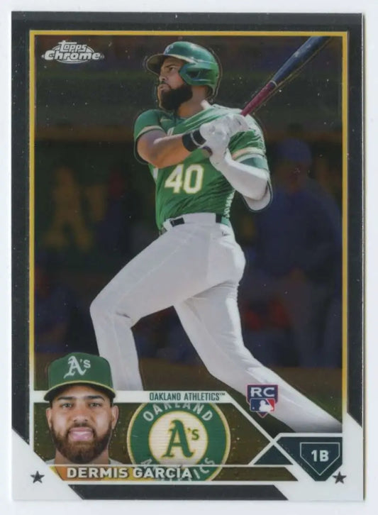 Dermis Garcia 2023 Topps Chrome #183 NM-MT RC Rookie Baseball Card Oakland Athletics