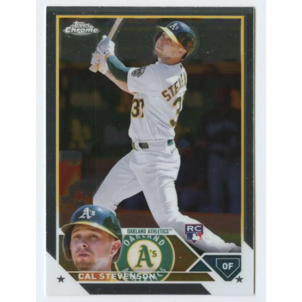 2023 Topps Chrome #199 Cal Stevenson NM-MT RC Rookie Oakland Athletics Baseball Card