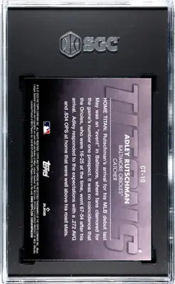 Graded 2023 Topps Chrome Adley Rutschman baseball card in SGC 10 grade