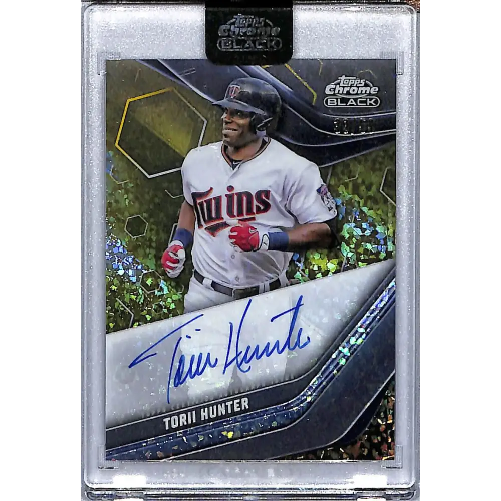 2023 Topps Chrome Black Gold Mini-Diamond #CBA-TH Torii Hunter NM-MT Auto 39/50 Minnesota Twins Baseball Card