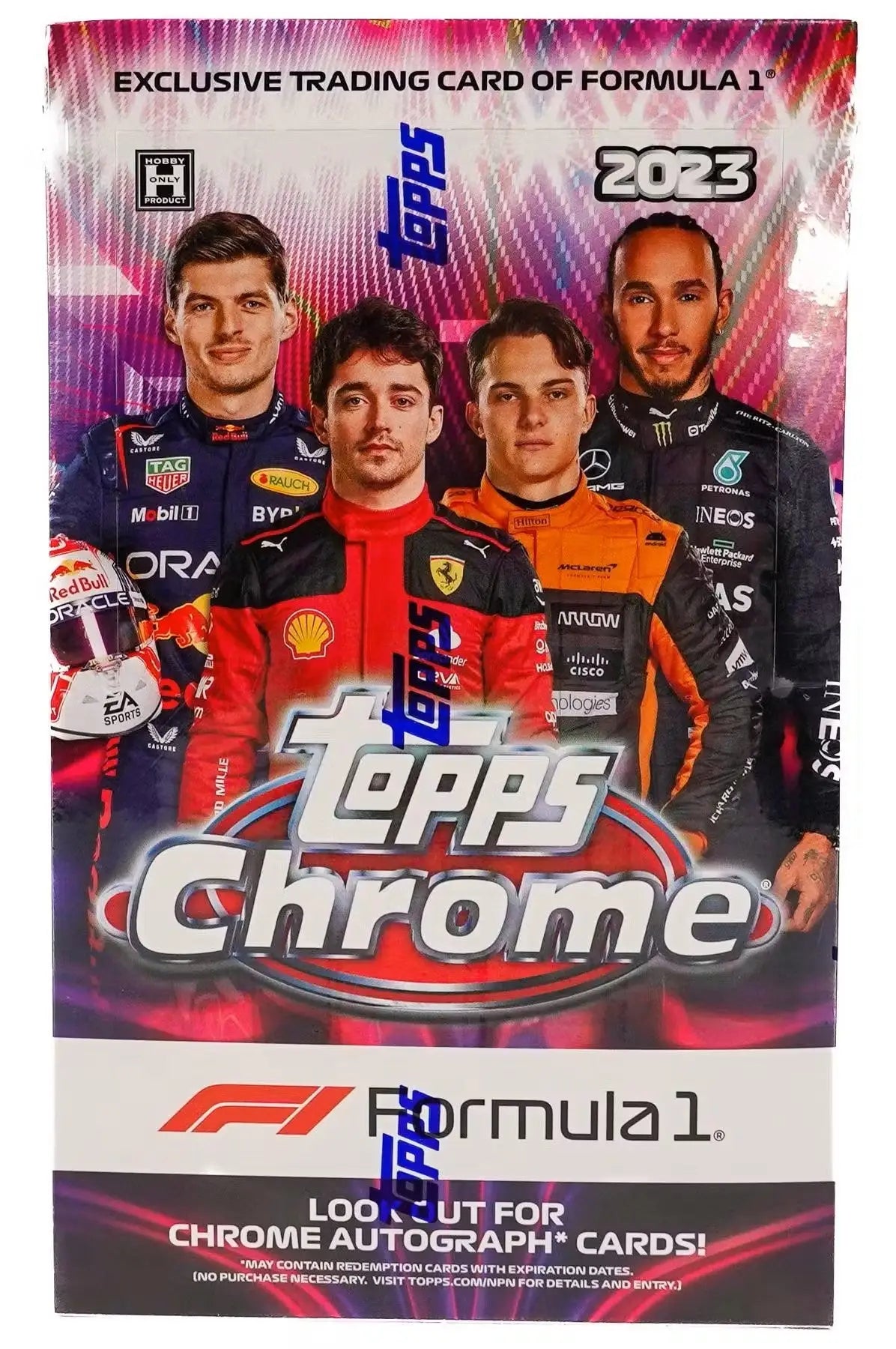 2023 Topps Chrome F1 Racing Hobby Box with Red Refractor Parallel Trading Card