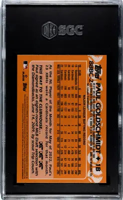 Graded 2023 Topps Chrome Paul Goldschmidt baseball trading card SGC 9.5