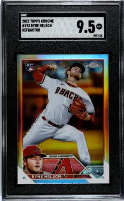 2023 Topps Chrome Ryne Nelson #193 Refractor Baseball SGC 9.5