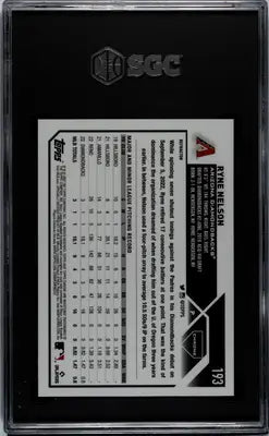 2023 Topps Chrome Ryne Nelson #193 Refractor Baseball SGC 9.5