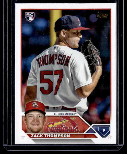 Zack Thompson St. Louis Cardinals pitcher baseball card Golden Mirror Image Variation 34