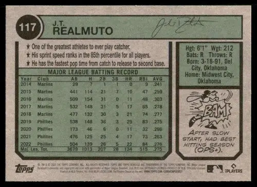 2023 Topps Heritage #117 J.T. Realmuto NM-MT Phillies ID:73378 - Trading Cards