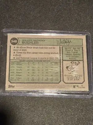 Walker Buehler baseball card featuring 2023 Topps Heritage Chrome Purple Refractor