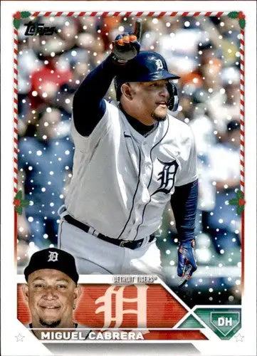 2023 Topps Holiday H78 Miguel Cabrera baseball card Tigres Near Mint ID 66082