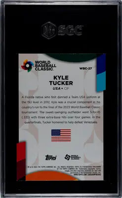 Baseball trading card of Kyle Tucker from the 2023 Topps Kyle Tucker WBC Stars series
