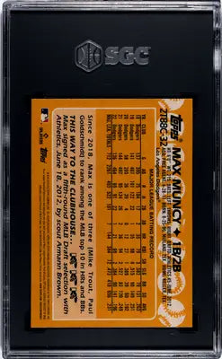 SGC-graded Max Muncy baseball card from 2023 Topps Max Muncy series, SGC 10