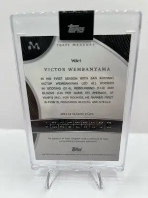 2023 Topps Mercury Victor Wembanyama rookie card autographed blue #68/75