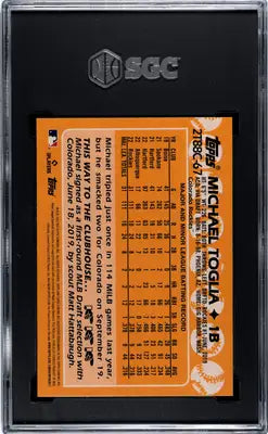 Graded Topps Michael Toglia baseball card 2023 Topps Michael Toglia #2T88C-67 CHR