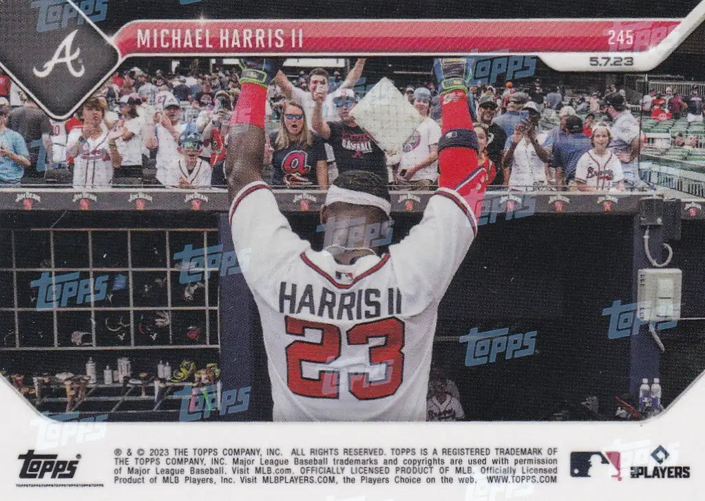 2023 TOPPS NOW #245 MICHAEL HARRIS II- ATLANTA BRAVES