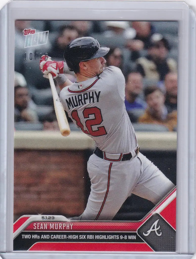 Sean Murphy Atlanta Braves batting stance baseball card from 2023 TOPPS NOW Parallel