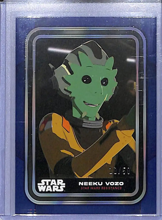 Neeku Vozo Star Wars trading card from 2023 Topps Star Wars Blue series