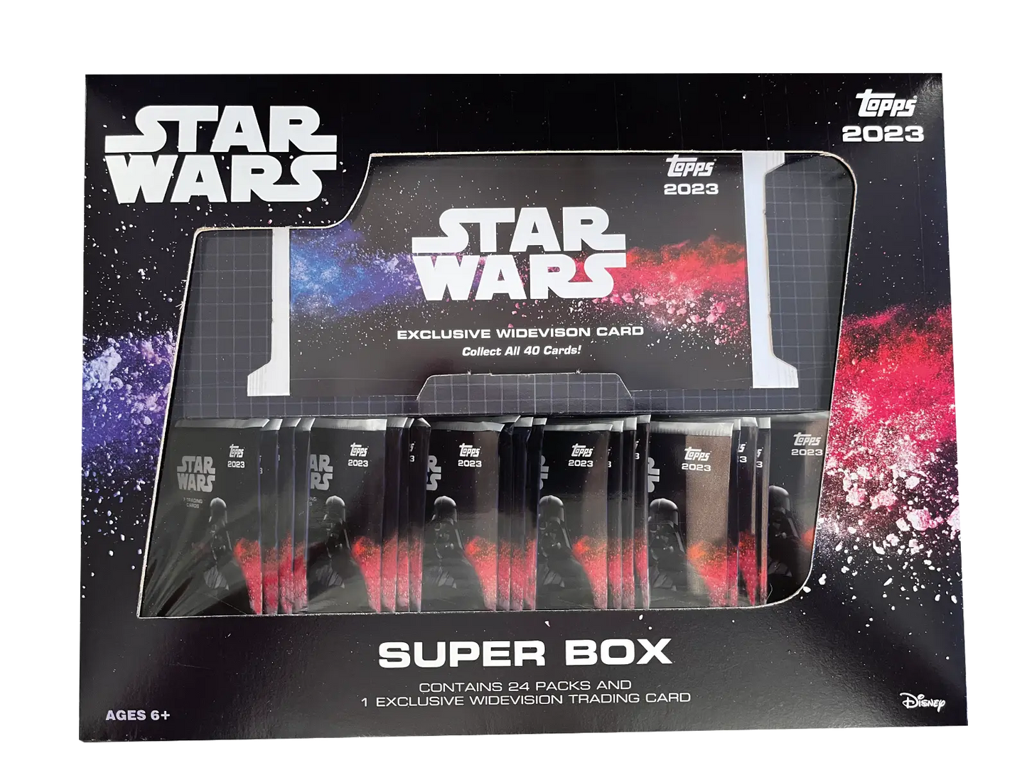 Topps Star Wars 2023 Hobby Super Box featuring rare short prints and collectibles