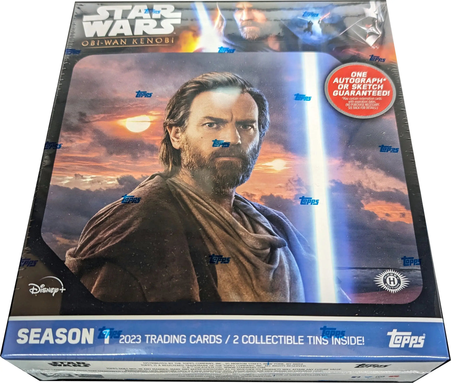 Star Wars Obi-Wan Kenobi trading card box from the 2023 Topps Star Wars collection