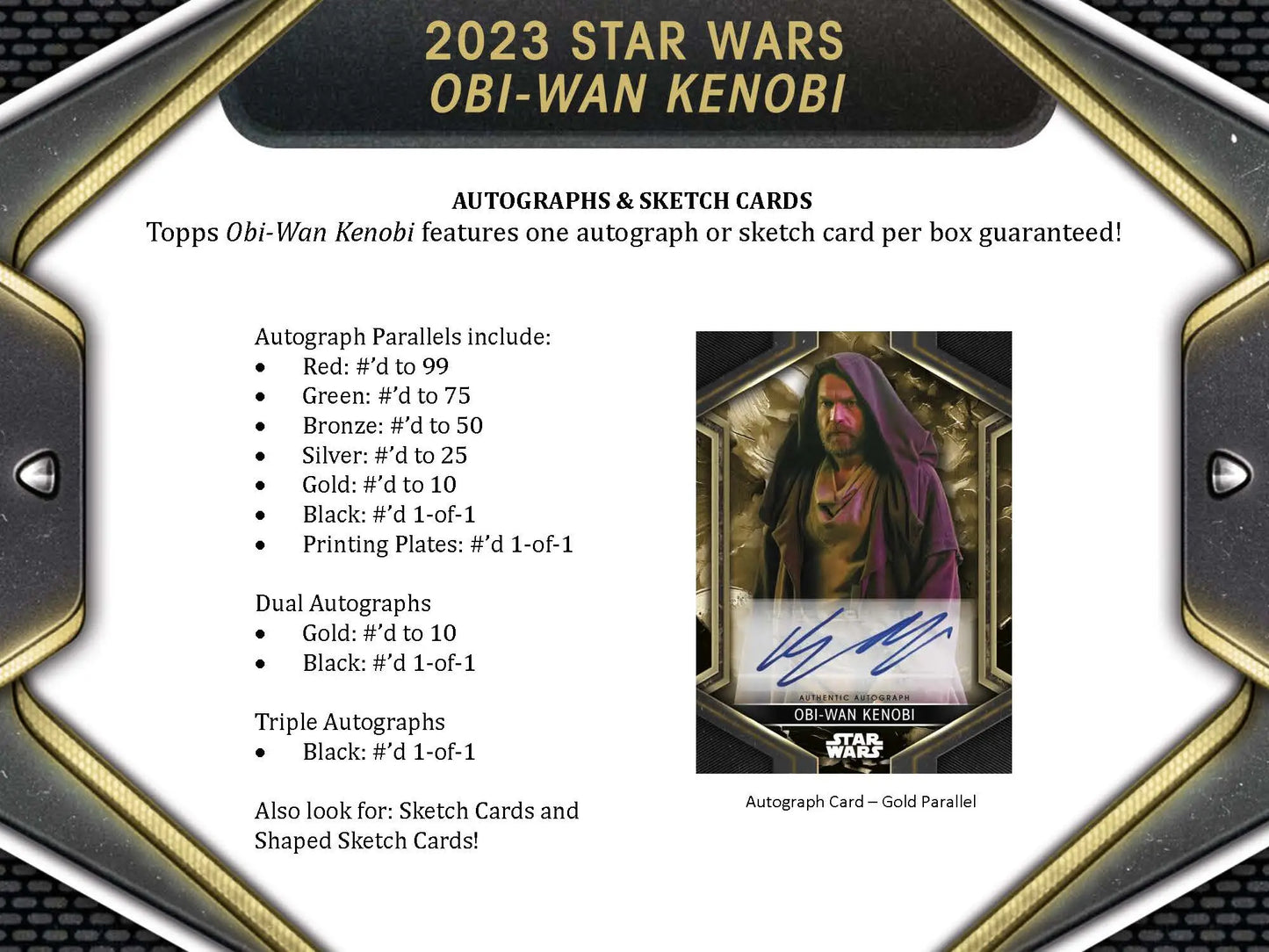 Obi-Wan Kenobi Autograph Card from 2023 Topps Star Wars Collectors Hobby Box