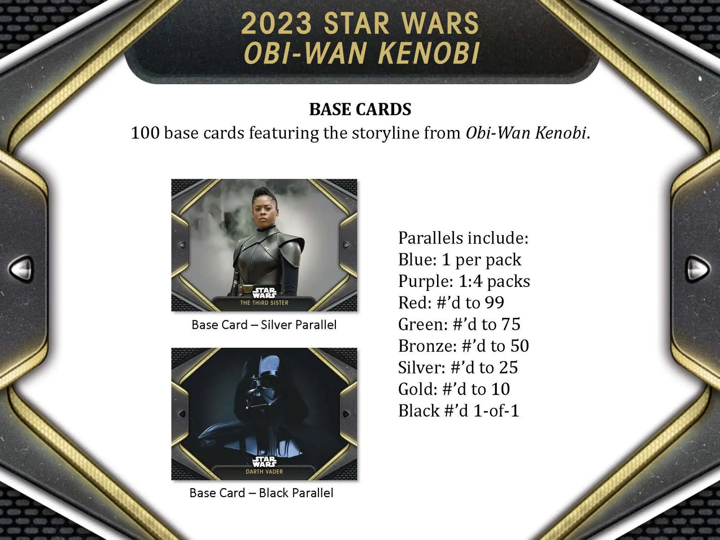 Star Wars Obi-Wan Kenobi trading cards in 2023 Topps Star Wars hobby box with tins