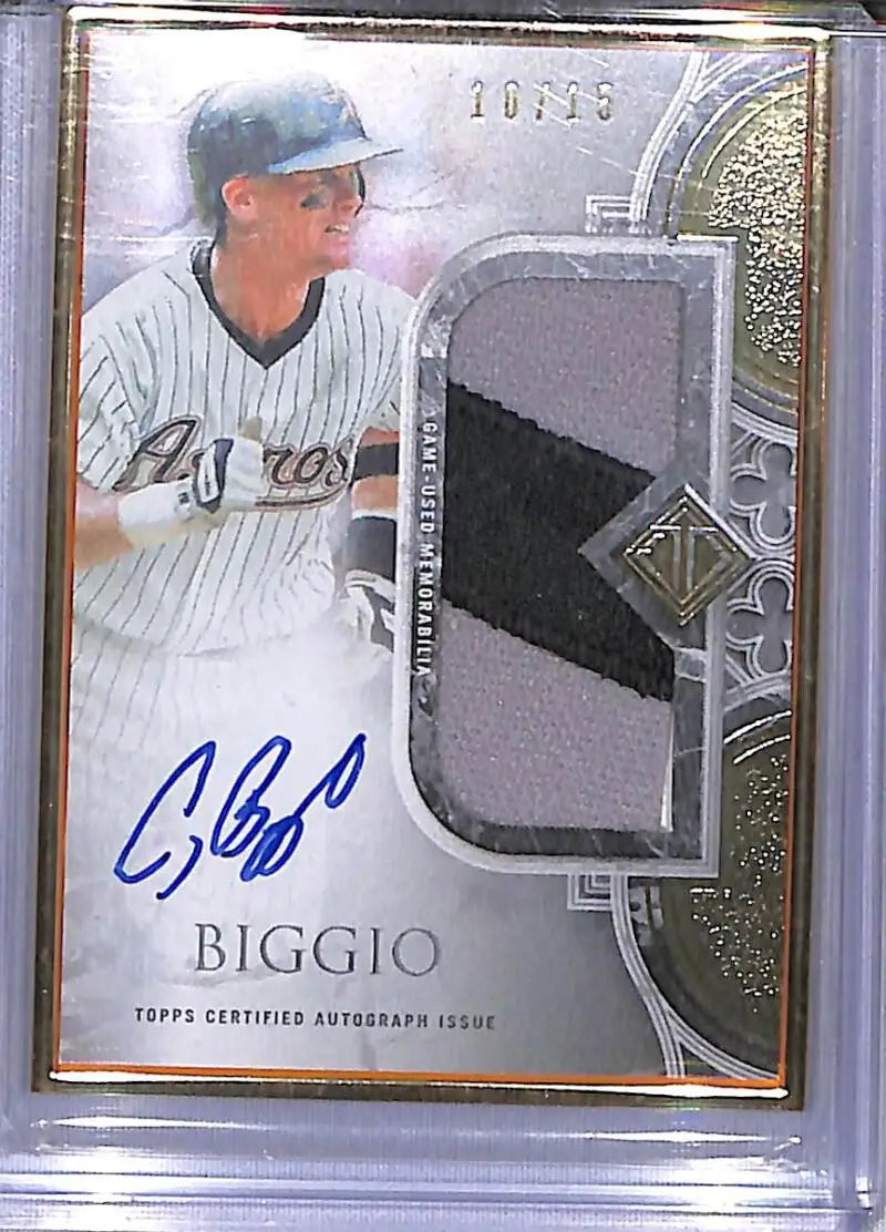 Craig Biggio autographed baseball card from 2023 Topps Transcendent Collection