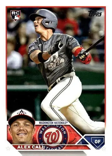 Alex Call baseball card from Topps Update Series 2023 with original gloss and rookie design