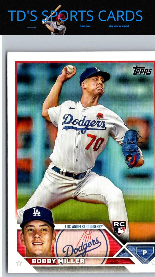 2023 Topps Update US188 Bobby Miller baseball card from Bobby Miller combo box