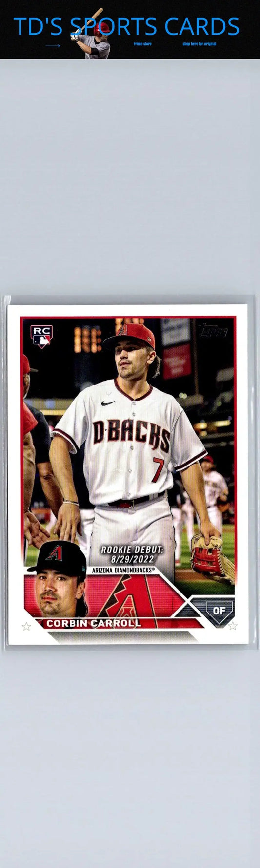 Corbin Carroll baseball card from 2023 Topps Update US244 featuring Corbin Carroll