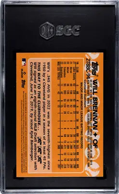 Graded baseball card of Will Brennan 2023 Topps 2T88C-94 CHR SGC 10