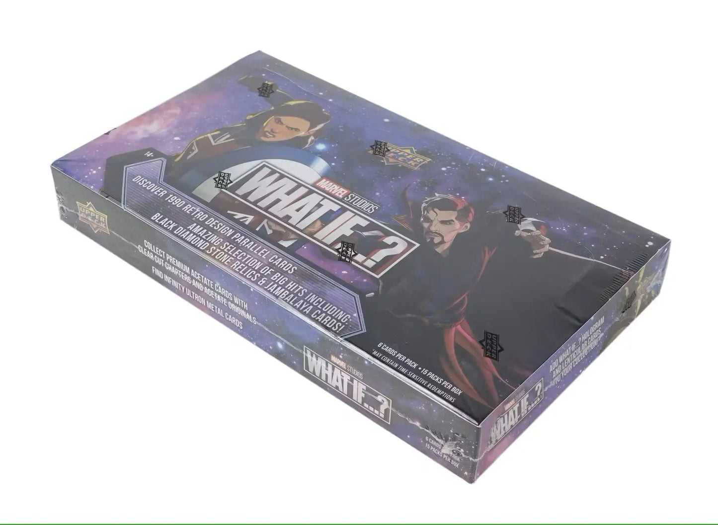 Marvel Studios What If? trading card box from 2023 Upper Deck Hobby Box