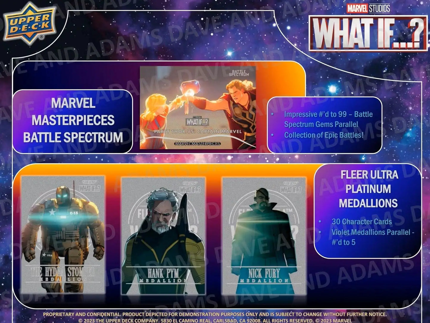 Marvel Studios trading cards inside 2023 Upper Deck Marvel Studios What If...? Hobby Box
