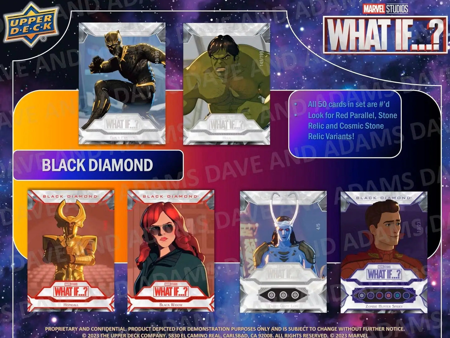 Marvel Studios What If trading cards inside the 2023 Upper Deck Hobby Box