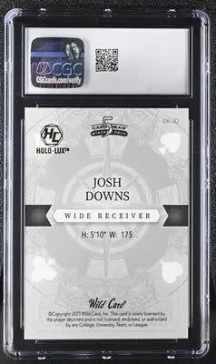 Graded 2023 Wild Card Card Draw Stacked Josh Downs football card CGC 9