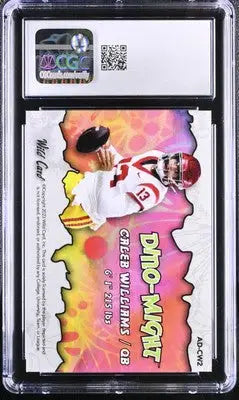 Caleb Williams football card from 2023 Wild Card Dino Stegosaurus Mosaics series