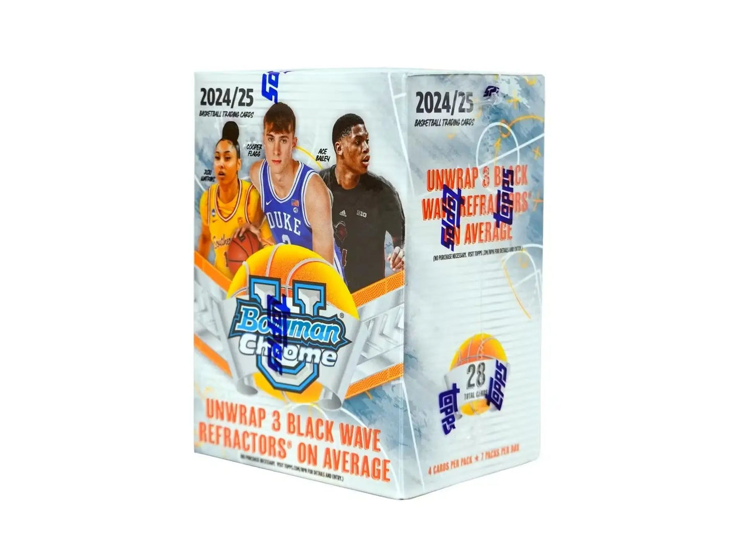 Bowman University Chrome basketball trading card box from 2024-25 Bowman University Chrome series