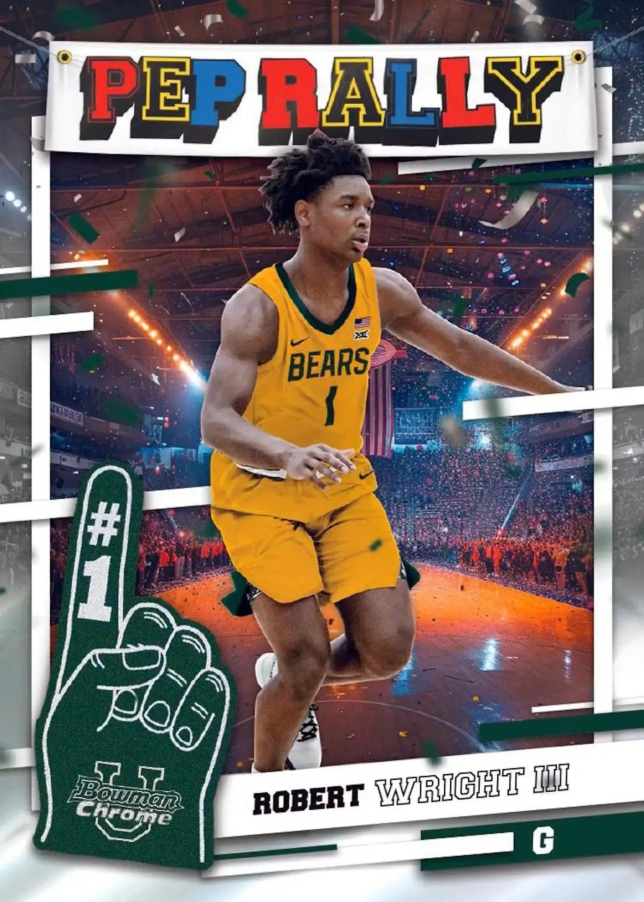Basketball trading card from Bowman University Chrome for 2024-25 University Chrome Basketball mega box