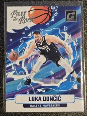 Luka Doncic basketball card from 2024-25 Donruss Pass the Rock collection