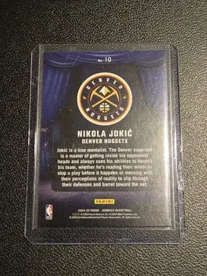 Nikola Jokic basketball card from 2024-25 Donruss Jokic Magicians series