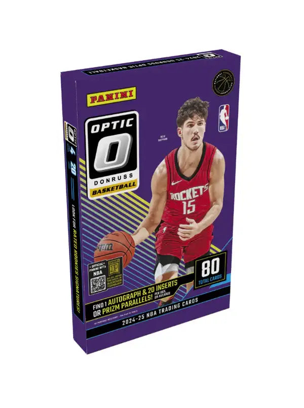 Sealed 2024-25 Donruss Optic Basketball Hobby Box with 80 cards, autograph, inserts, parallels