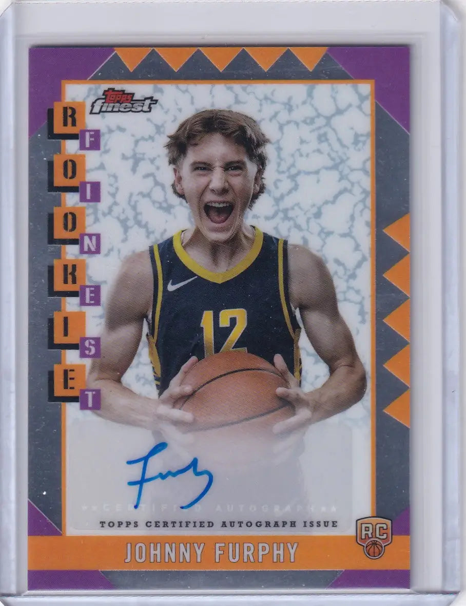 Johnny Furphy 2024-25 Finest Basketball Auto rookie card with autograph